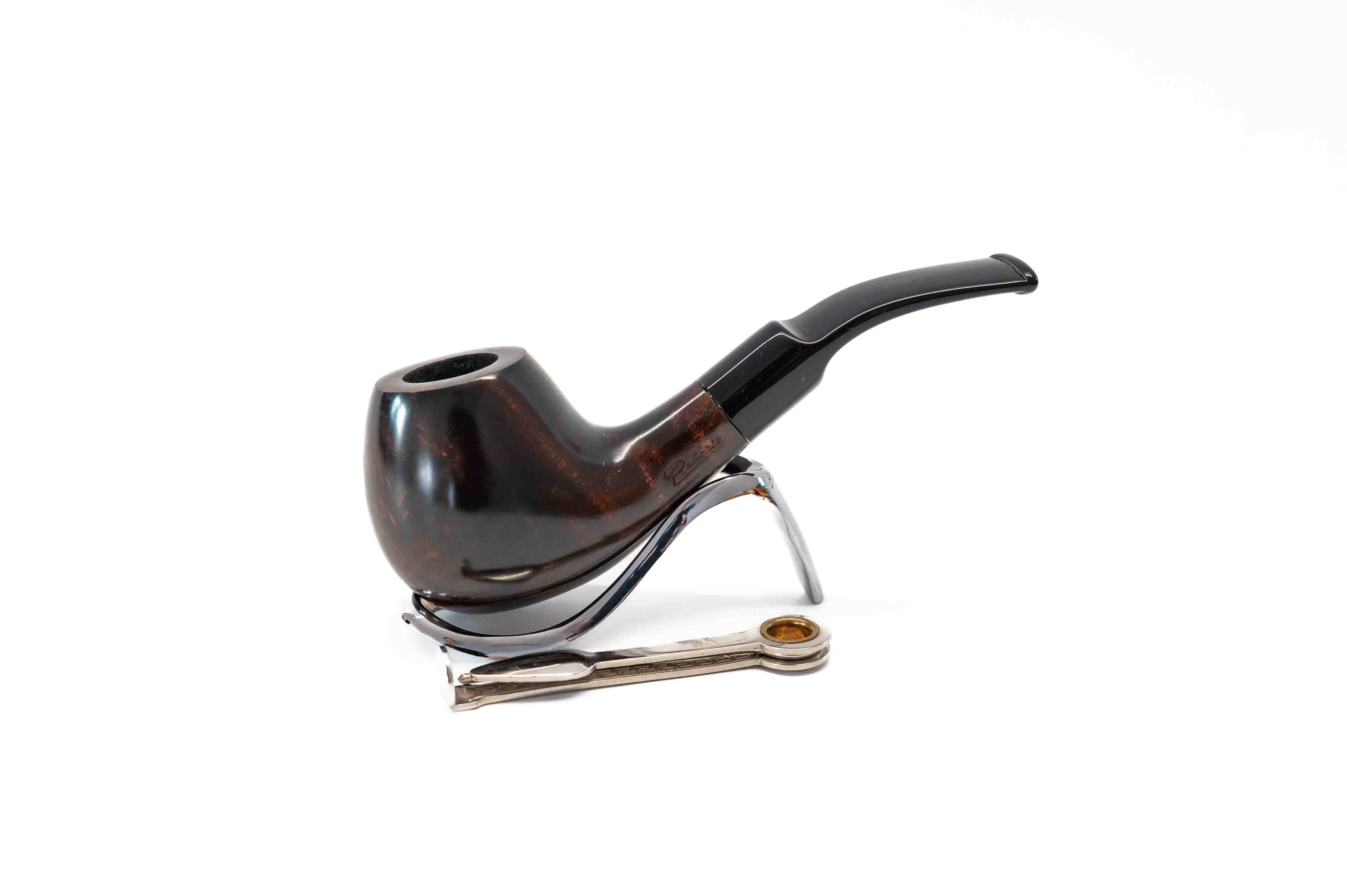 Padonio bruyer pipa 9mm filterrel, hajlított nyerges szárral, Apple-Bent forma